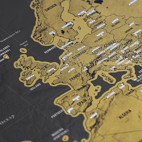 Miniatura 2 de Mapa para rascar edición de lujo mapa del mundo personalizado por Luckies