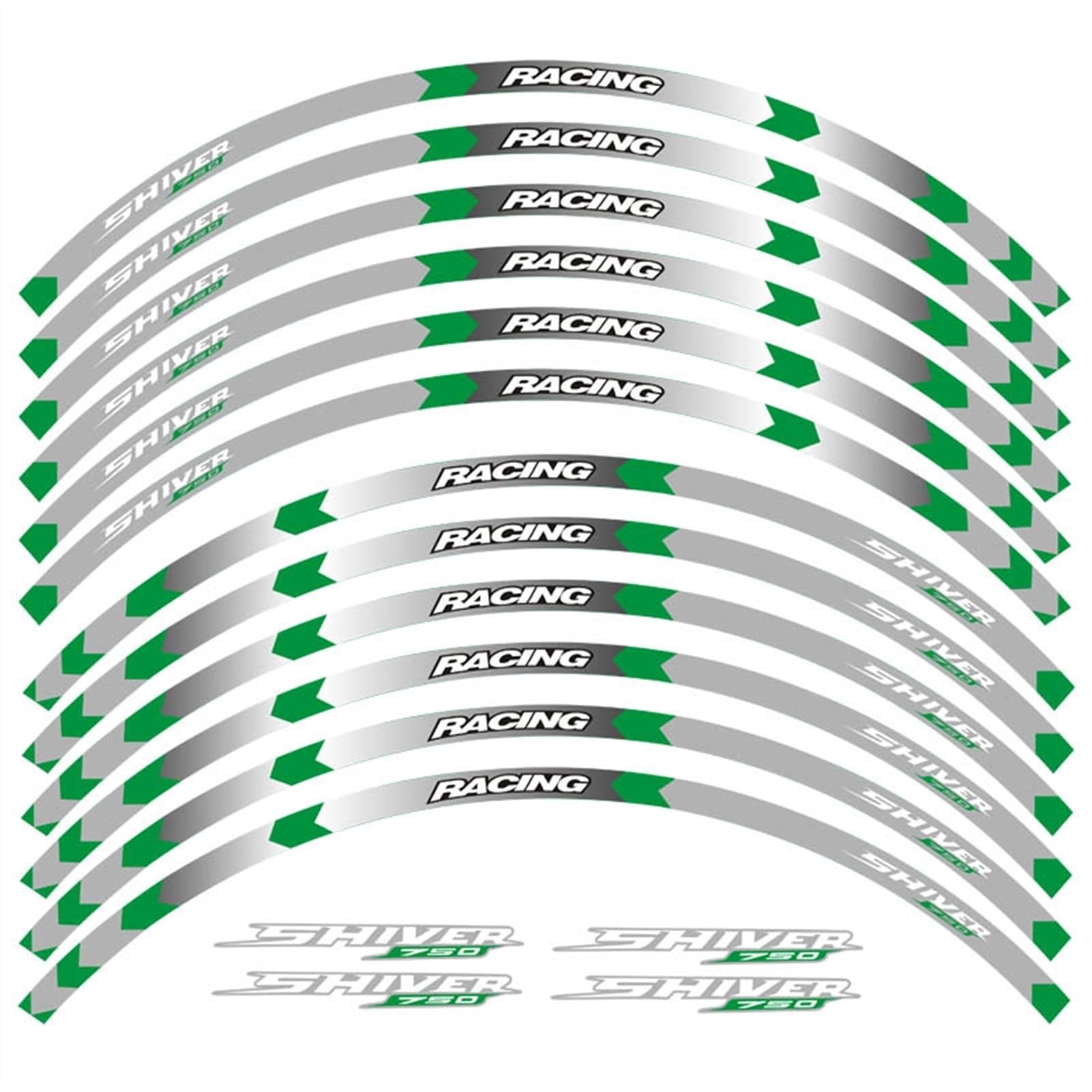 Motorcycle Wheel Sticker Tire Reflective Stripes Stickers Rim Decal for Aprilia for Shiver 750(Color6)
