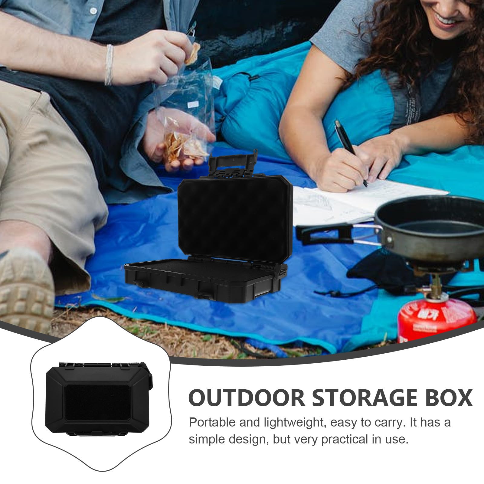 GALPADA Schutzbox Werkzeugkasten aus Abs mit Stoßfestem Schaumstoff und Luftdichter Multifunktionsbox für Outdoor Ausrüstung und Überlebensbedarf