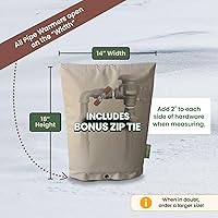 Vista 2 de The Original Winter Pipe Insulation Cover (5˚F) - Double-Wall Cotton (UV-Coated) Insulated Backflow Preventer Freeze Protection, Pump Cover