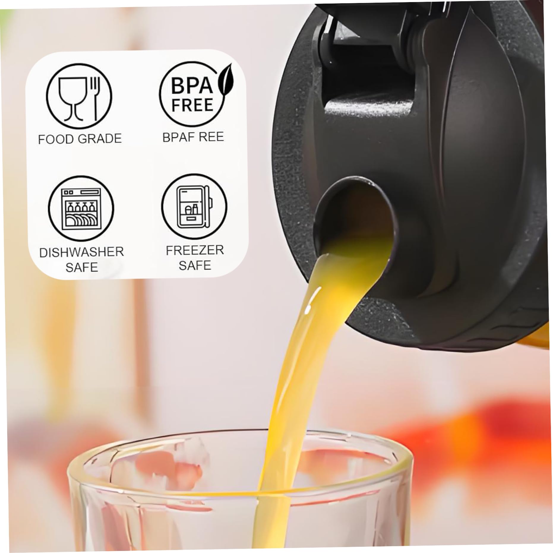 2 jarras de tarro de masón, jarra de jugo de vidrio a prueba de fugas de 64 oz con tapa y boquilla, tarro de boca ancha para bebidas frías para líquidos, té helado, jugos, café frío, leche materna
