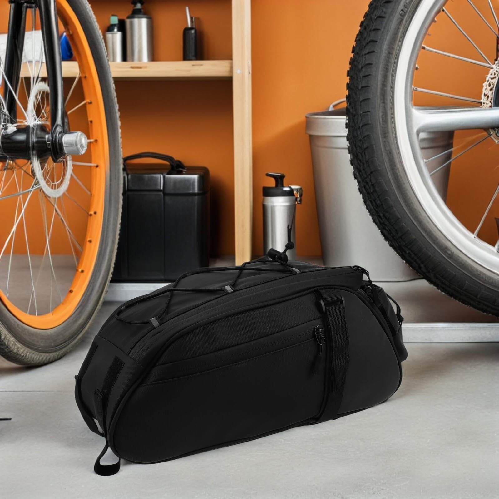 Borsa Bici per Portapacchi Posteriore Grande capacità Imbottita e Traspirante Adatta Mountain e Strada Borsa da Sella Stabile per Viaggi e Commuting