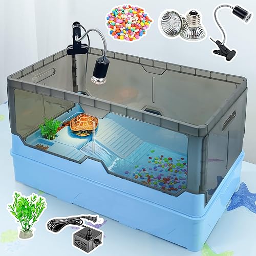 Turtle Habitat Tank Kit– Fresh Filtration, Waterplay Fun, Diverse Living,