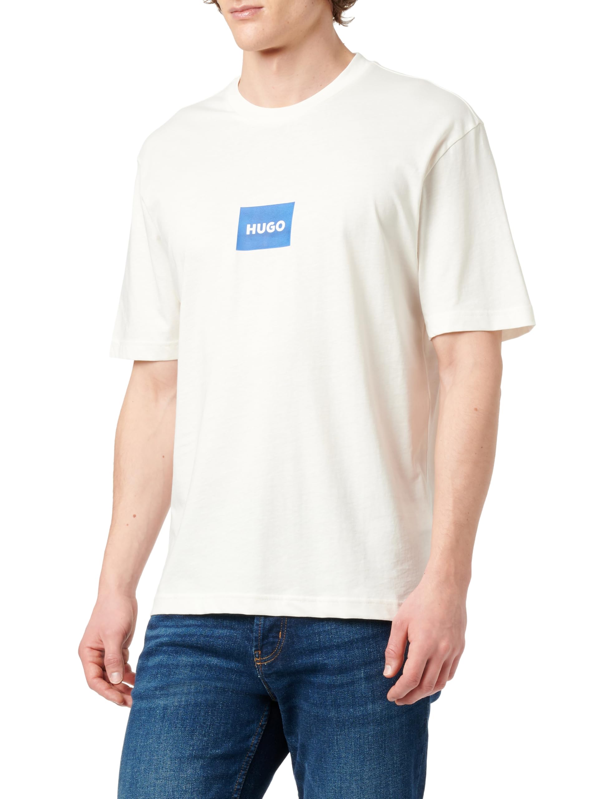 Hugo Men's T-Shirt, Open White 121, XXL