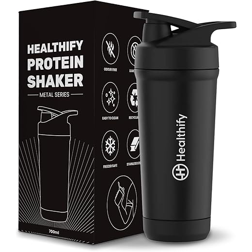 Healthify Premium Stainless Steel Shaker 700ml