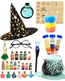Potion Kits for Kids, Magic Making Set 50+ Mixie with Bottles Hat Glasses & Invisible Pen, Mystery Box Fairy Craft Toy for Girls Boy Age 6 7 8 9 10 11 12+