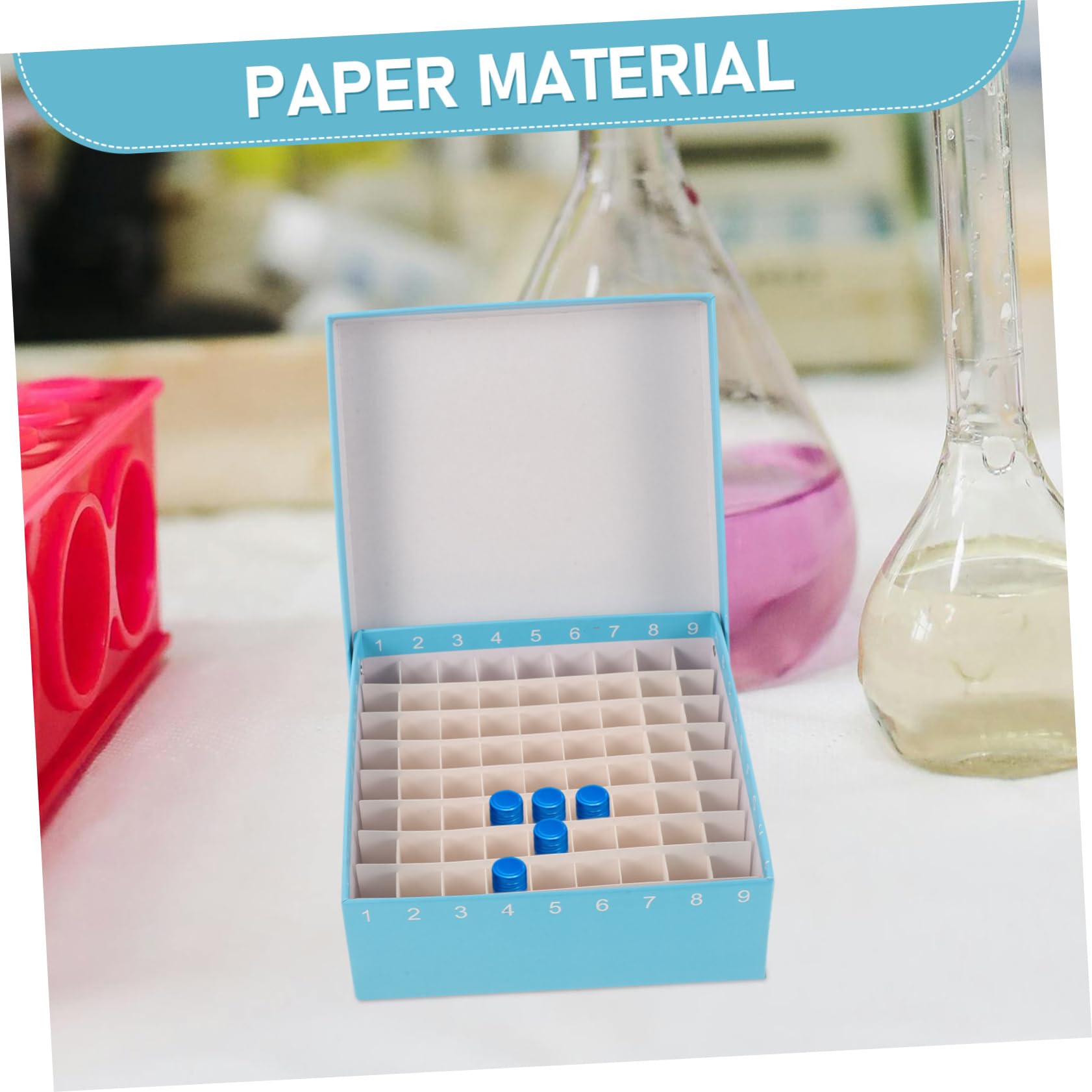 PRETYZOOM 5 Pezzi Scatola per tubi criogenici organizzatore del congelatore riutilizzabile laboratorio supporto per provette da centrifuga contenitore tubolare plastica