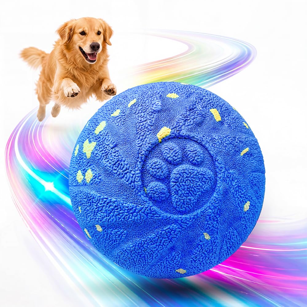 Pelota de juguete interactiva inteligente para perros, 3 modos de rebote automáticos, material duradero de E-TPU para masticar, recargable e impermeable IPX7, juguete de enriquecimiento para