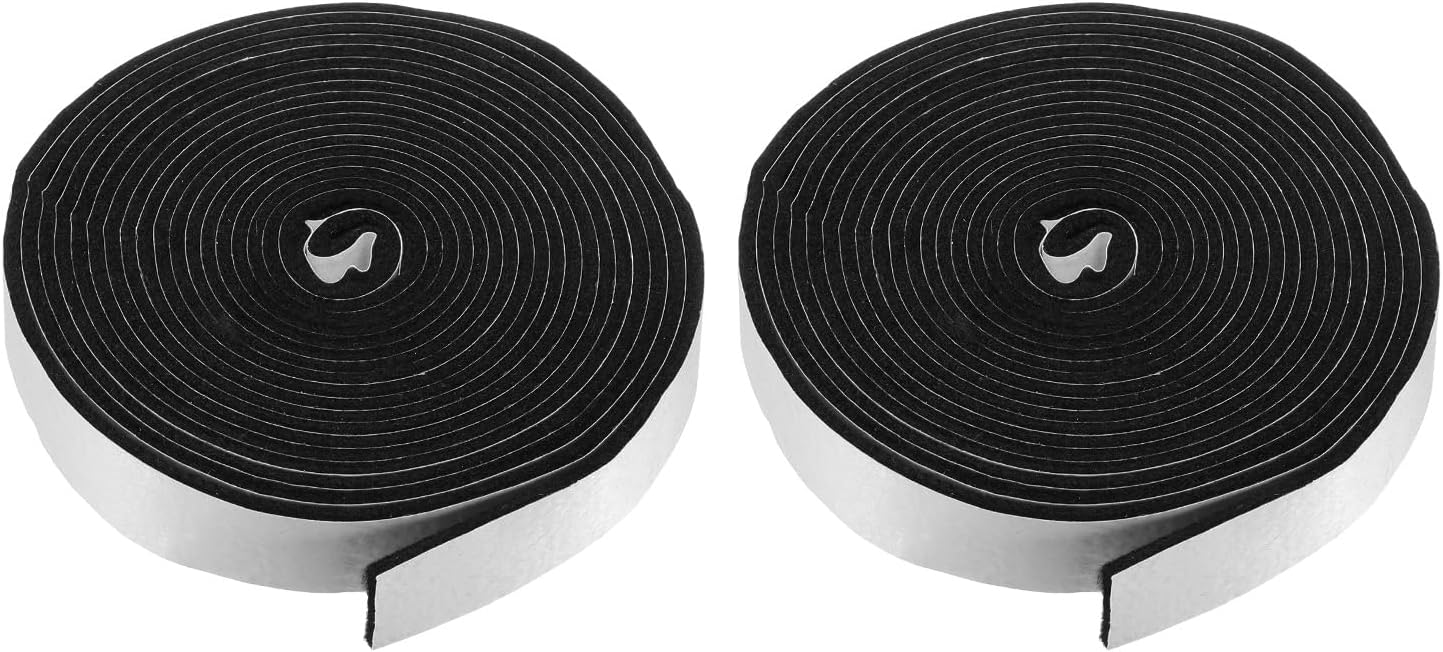 HARFINGTON 2pcs Smoker Gasket Seals 20FT 1" x 1/8" High Temp Grill Gasket Replacement High Heat BBQ Gasket Tape BBQ Smoker Gasket Self Stick Felt for Smokers BBQ Lid