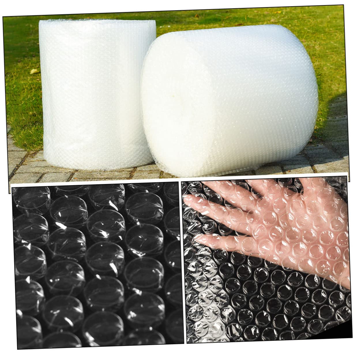 VILLCASE 1 Roll Package Bubble Pad Packing Material Christmas Bubbles Shockproof Wraps Cup Pouches Shockproof Material Bubble Pouches for Shipping Transparent Ldpe