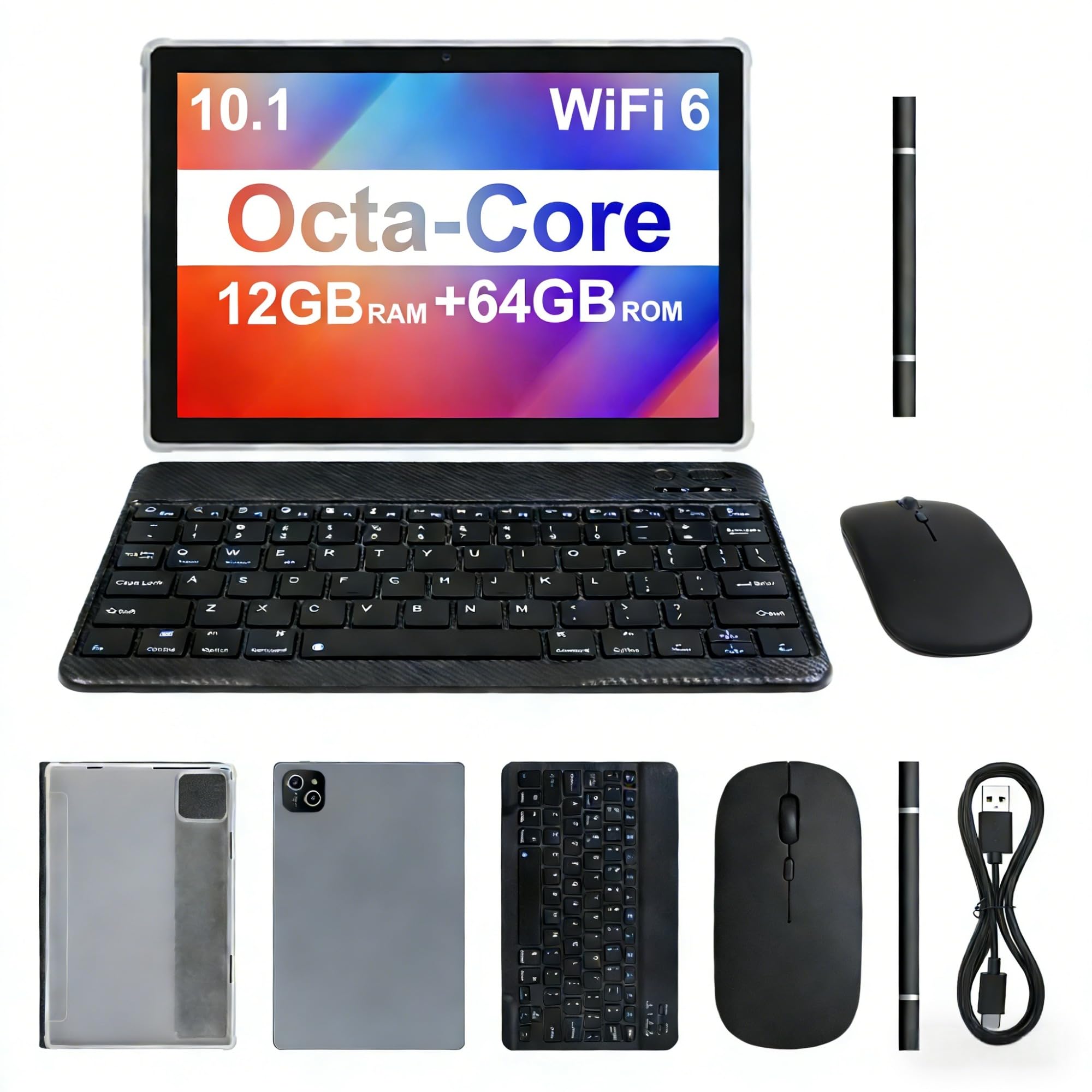 ATMP タブレット 本体 + キーボード Amazon.com : ATMPC 2026 Latest Tablet, 12GB RAM 64GB ROM, Octa
