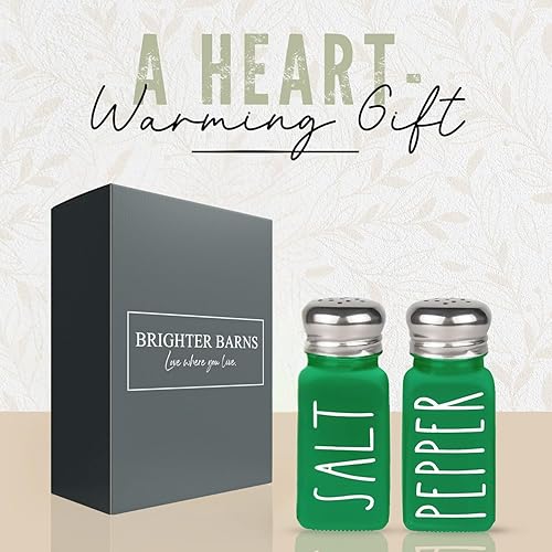 Miniatura 78 de Brighter Barns - Juego de saleros y pimenteros morados, decoración moderna y accesorios de cocina de granja, bonito juego de sal y pimienta, Púrpura