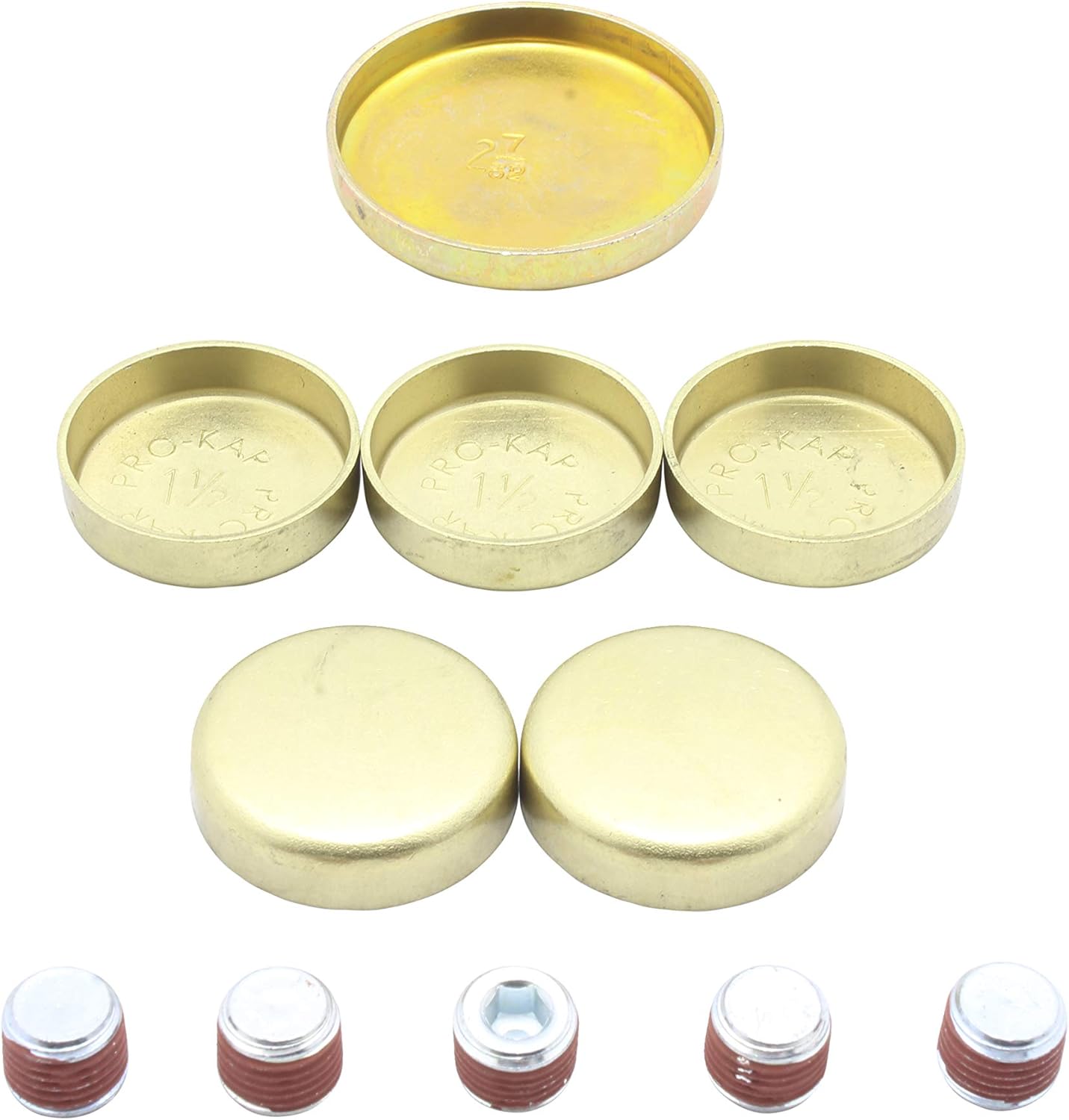 DNJ FPS4137 Freeze Plug Set (Brass) for 91-08 Ford, Mazda, Mercury 3.0L V6 OHV Naturally Aspirated