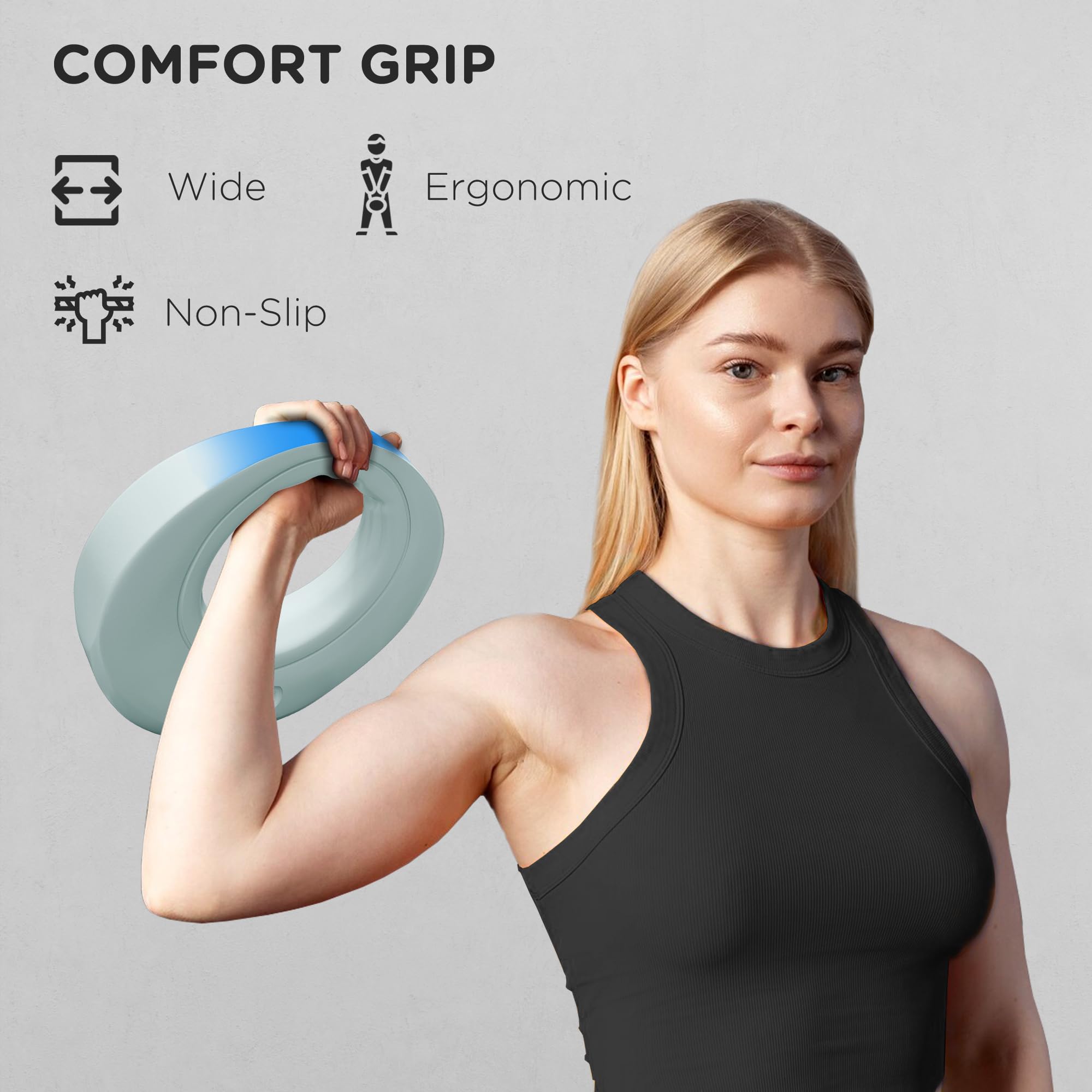 SPORTNOW 6kg Kettlebell, Kettle Bell with Wide Handle for Home Gym, Weight Lifting, Strength Training