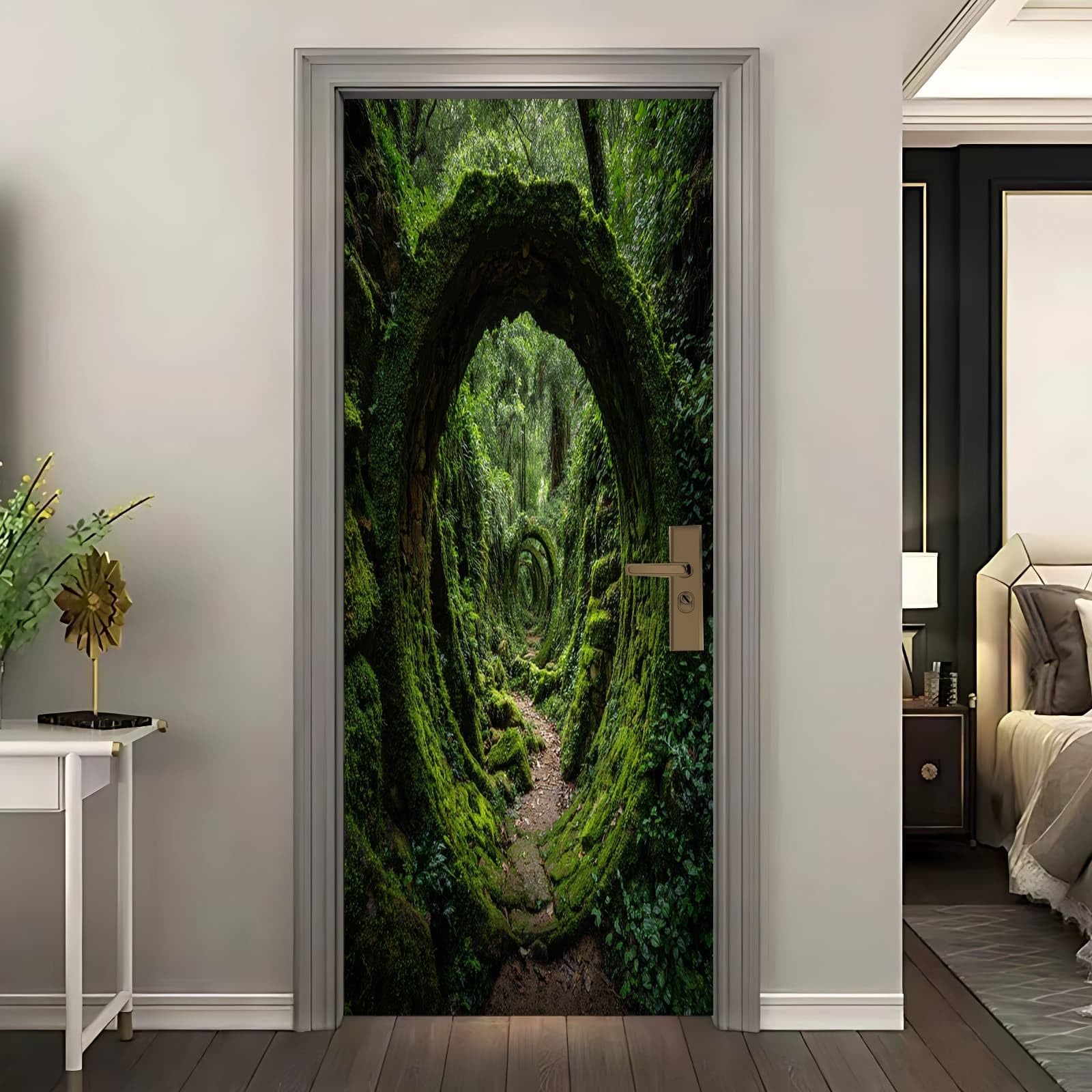 Art décoratif intérieur avec le grand sticker de porte 3D