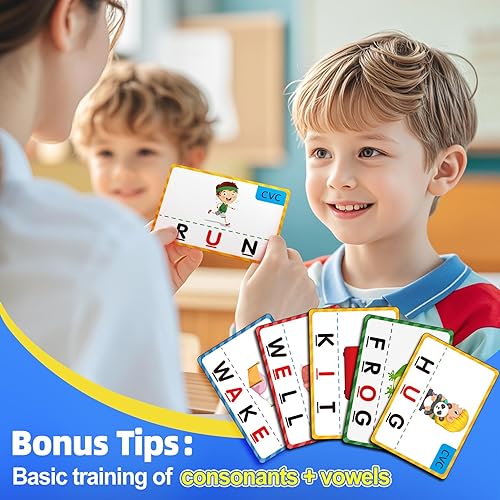 Miniatura 2 de Montessori - Juego de cartas a juego para niños de 3 a 8 años, juguetes educativos de ortografía con función de almacenamiento, regalos