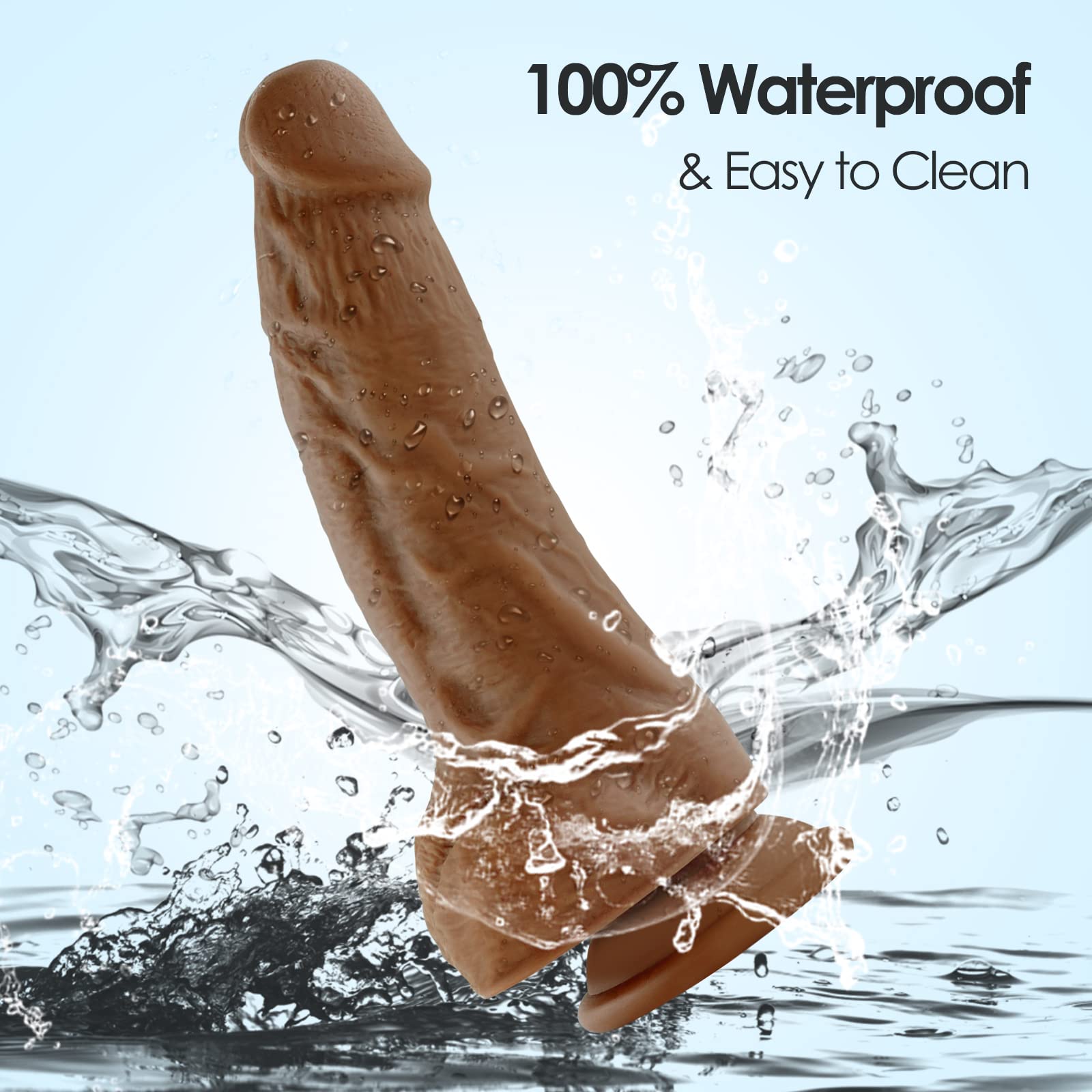 Dildo realistico, dildo in silicone da 20,5 cm, glande piccolo e grosso dildo con forte ventosa adatto per principianti anali, vagina stimola il punto G che stimola l'orgasmo veloce