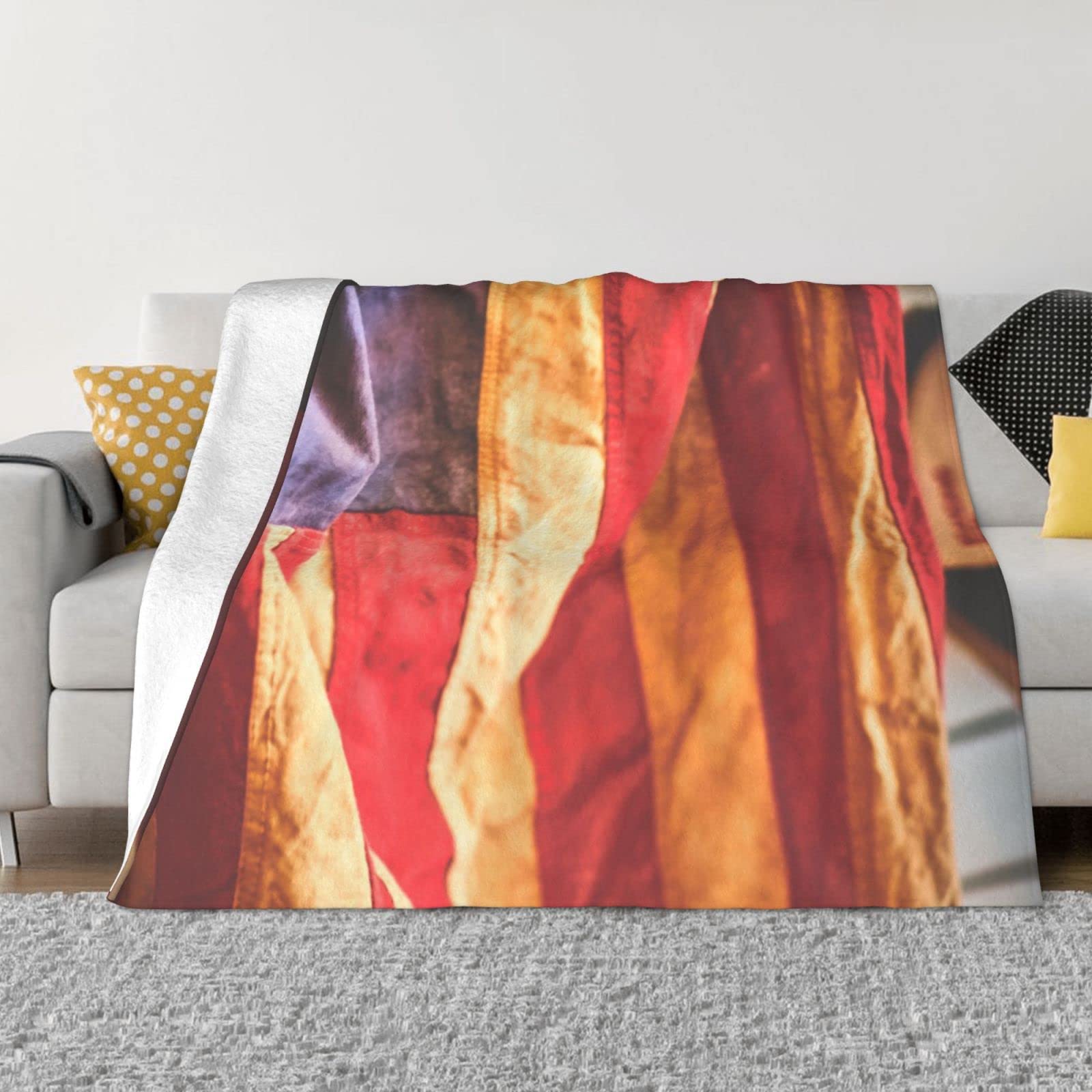 Couverture en flanelle Fly The Flag 152x127 cm plaid léger et épais doux pour lit