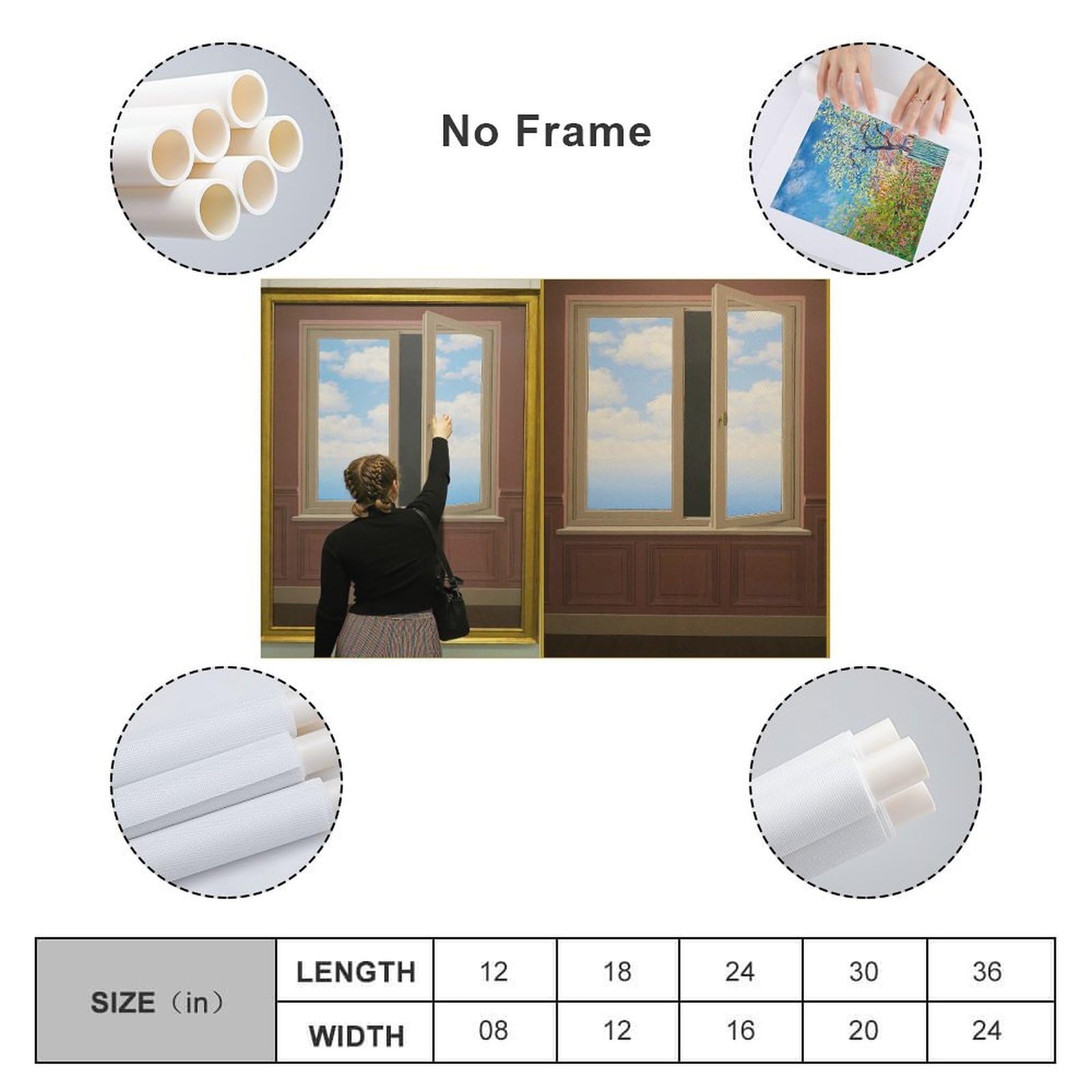 Amazon.com: La Lunette D'approche 1963 by Rene Magritte Prints