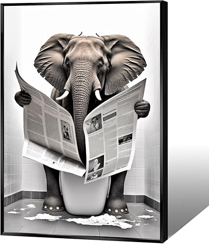 Vista 17 de KOEUIRW Divertido lienzo de baño Golden Retriever para pared, póster de perro lindo en el inodoro, impresiones de animales en blanco y negro