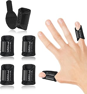 5Pcs Thumb Finger Splints, Finger Brace for Trigger Finger - Broken Finger - Arthritis - Straightening - Pain Relief, Finger Protectors Support for Thumb - Index - Middle - Ring - Pinky Fingers