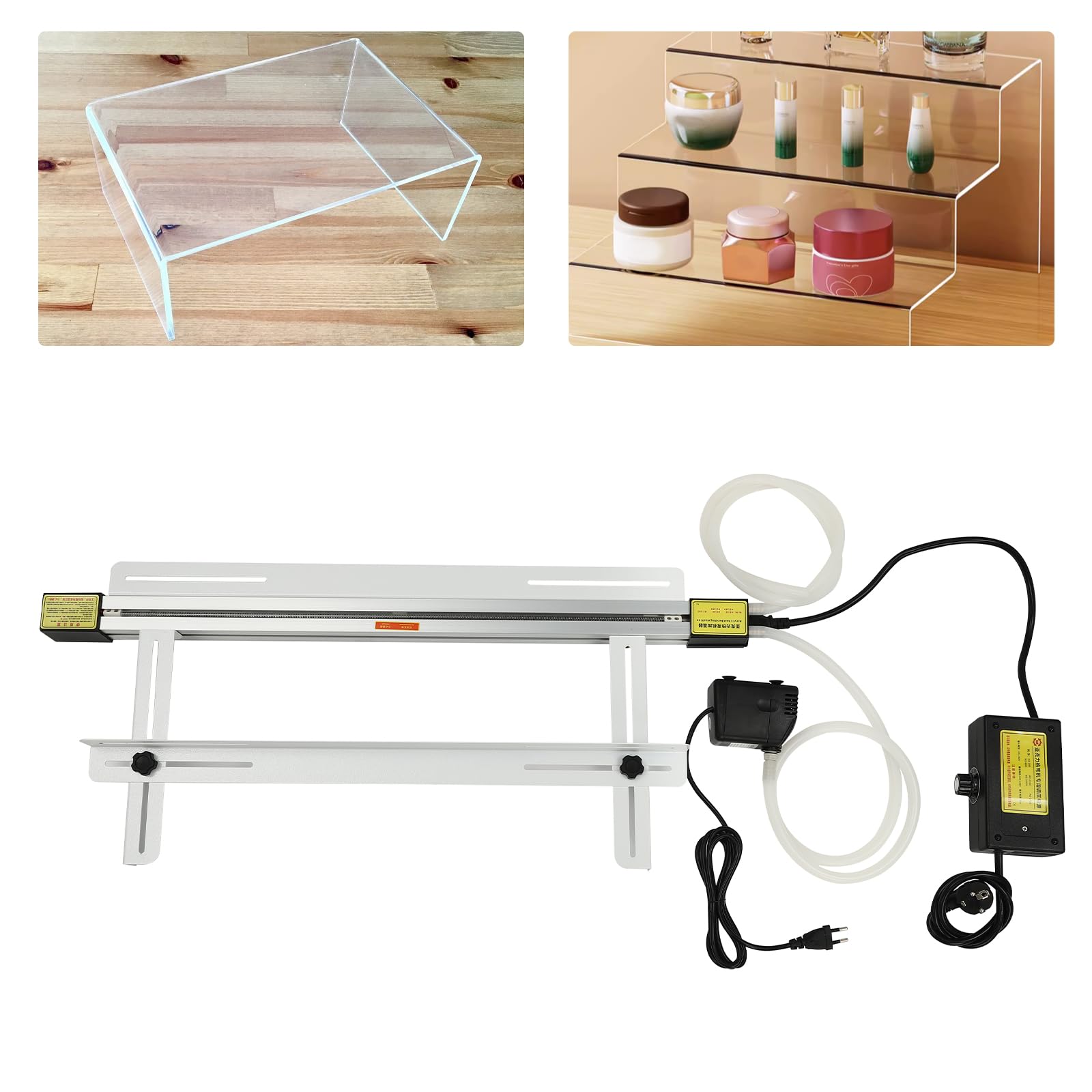 Dobladora de acrílico caliente 60 cm + soporte, caja de luz publicitaria, máquina dobladora, aleación de aluminio, potencia de 1000 W, enchufe UE