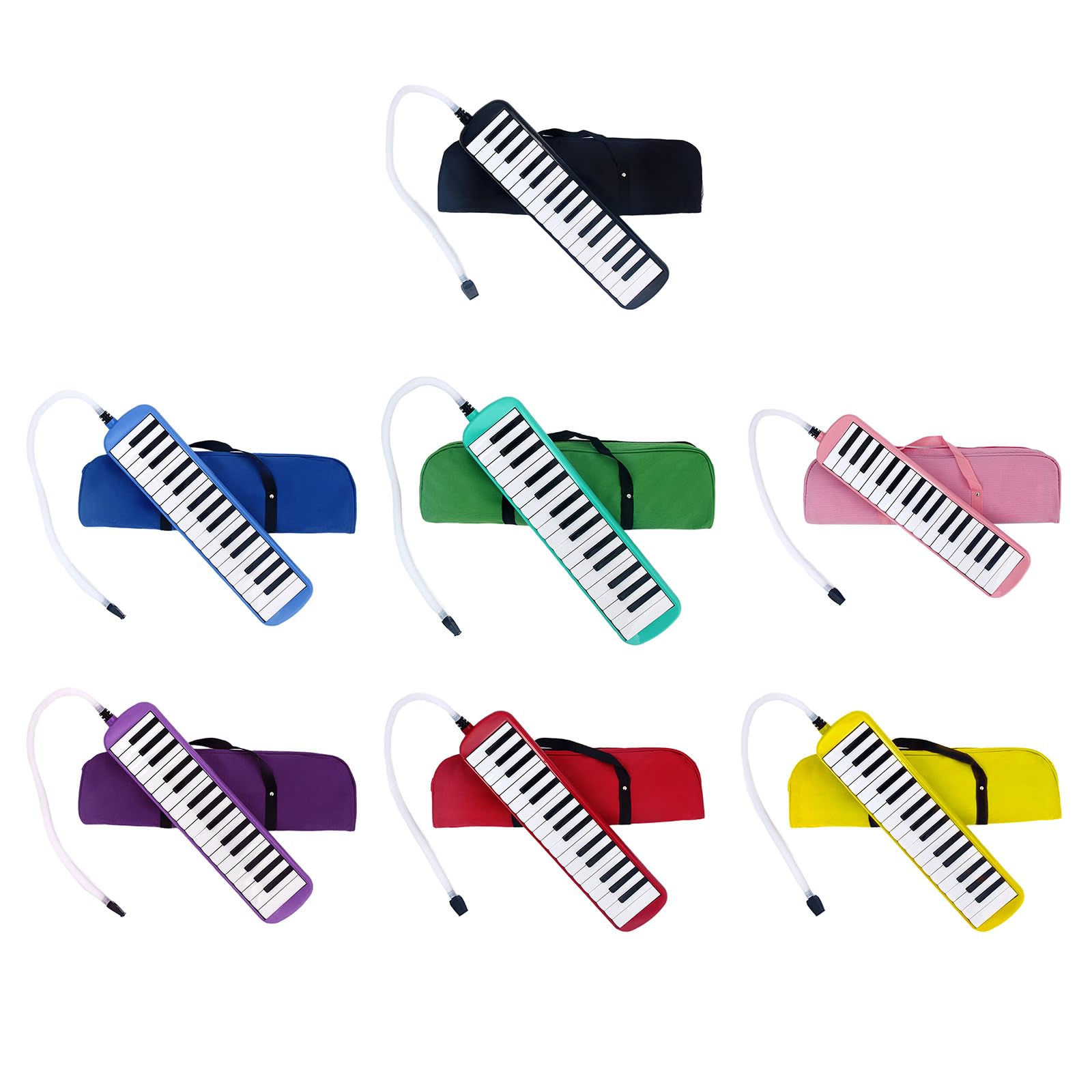 Clavier de piano à air soprano mélodique avec tube long, embouts courts et sac de transport, instrument mélodica à 32 touches pour enfants