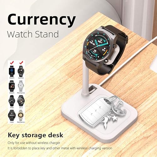 Miniatura 6 de Soporte de carga para reloj inteligente para iWatch Series SE 7, 6, 5, 4, 3, 2, 1, compatible con Samsung Galaxy Watch, Huawei Watch GT 3 2e, LG,