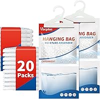 Vista 1 de Vacplus Moisture Absorbers Packets, Fragrance Free 20 Pack, Humidity Packs, Dessicant Packets, Hanging Closet Dehumidifier Bags, Odor Eliminator for
