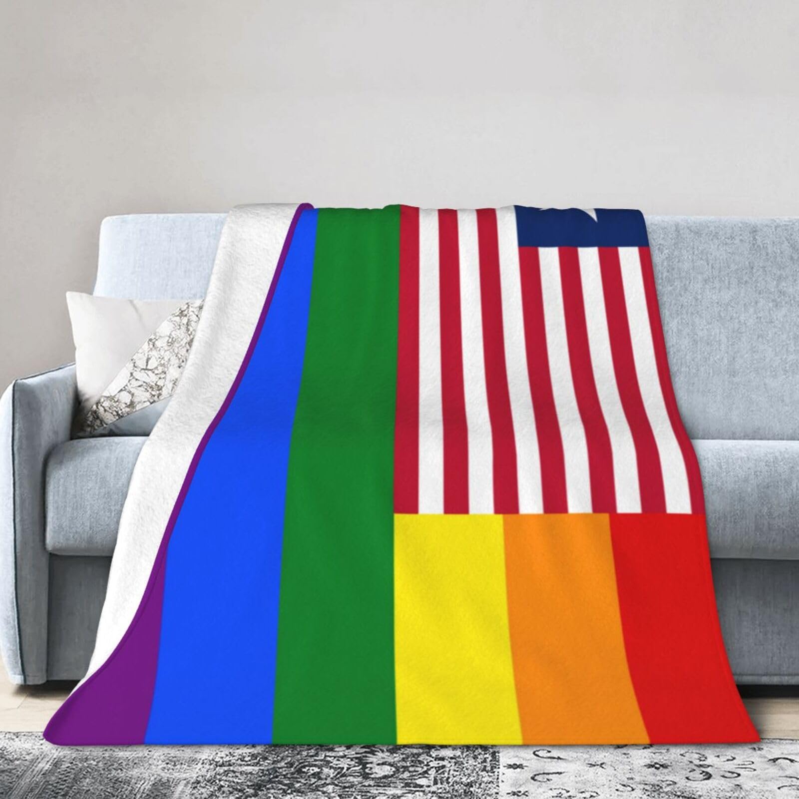 Amazon.com: Pride Rainbow LGBT Florida Flag Throw Blanket for