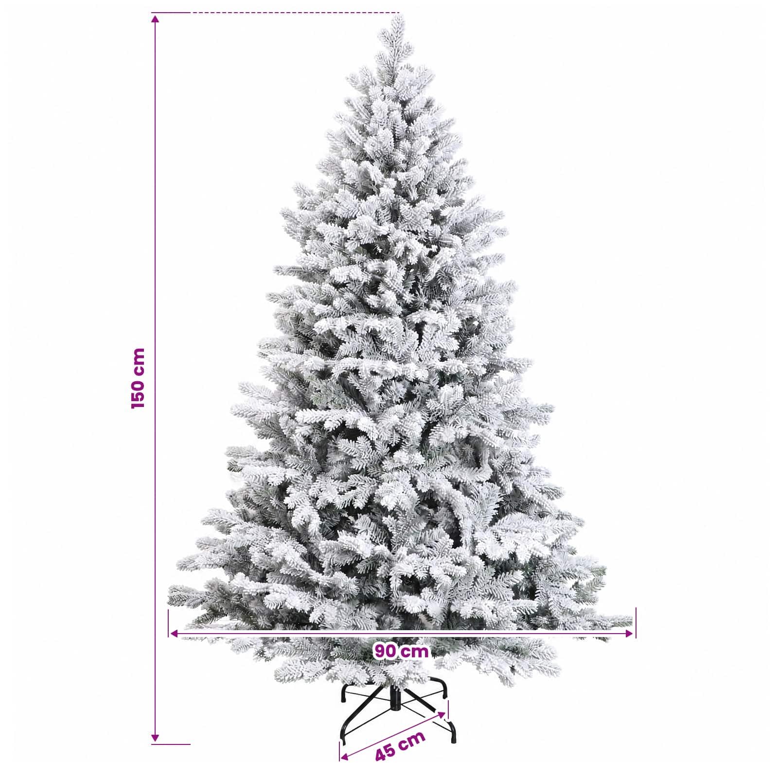 vidaXL Sapin de Noël Artificiel à Branches Articulées 150 cm