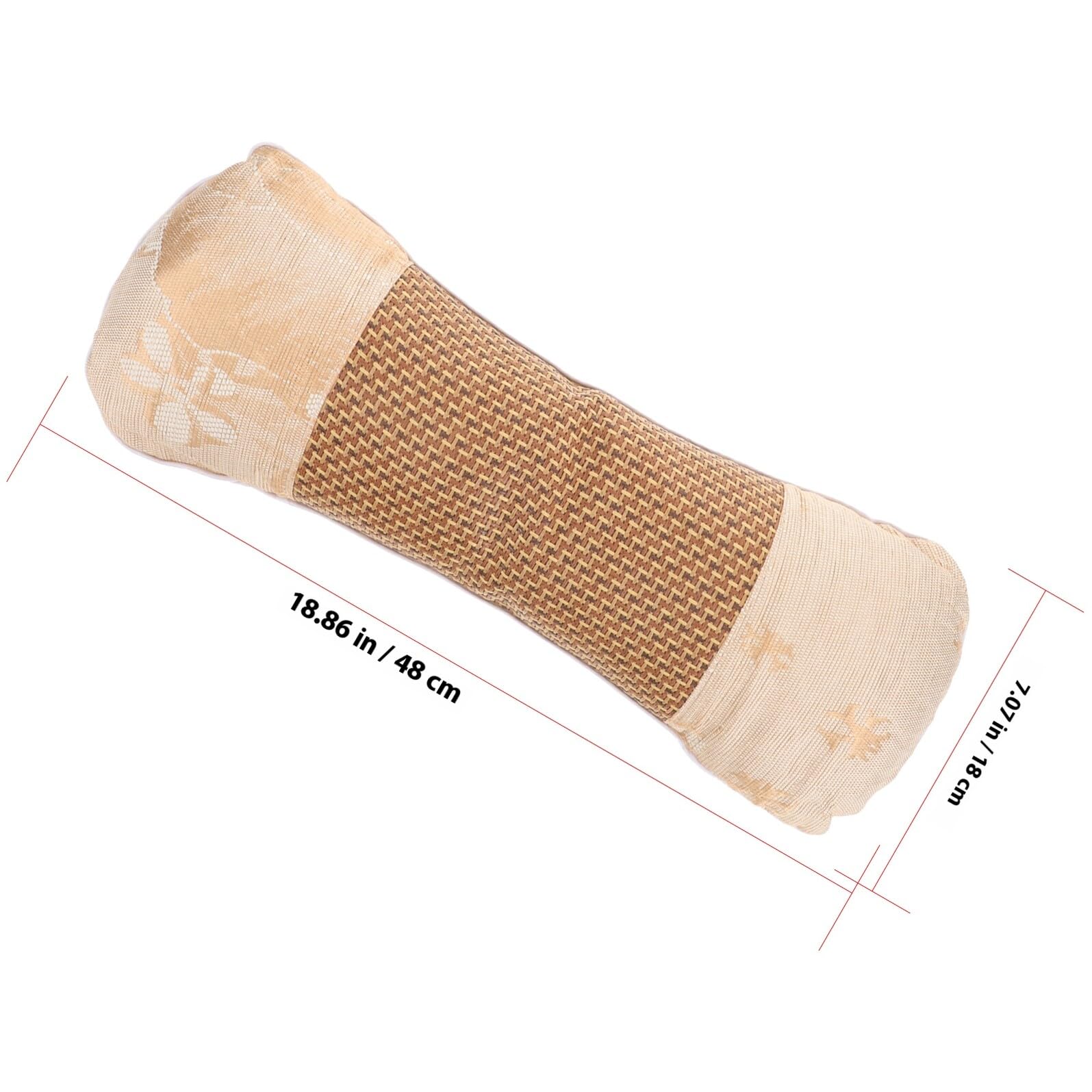 Nackenrolle zum Schlafen aus EIS Silk mit Baumwolle Sanfte Nackenstütze und Waschbare Kissenrolle für Sommerurlaub und Erholsamen Schlaf