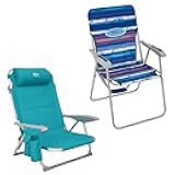 2 Pack Folding Beach Chair for Adults