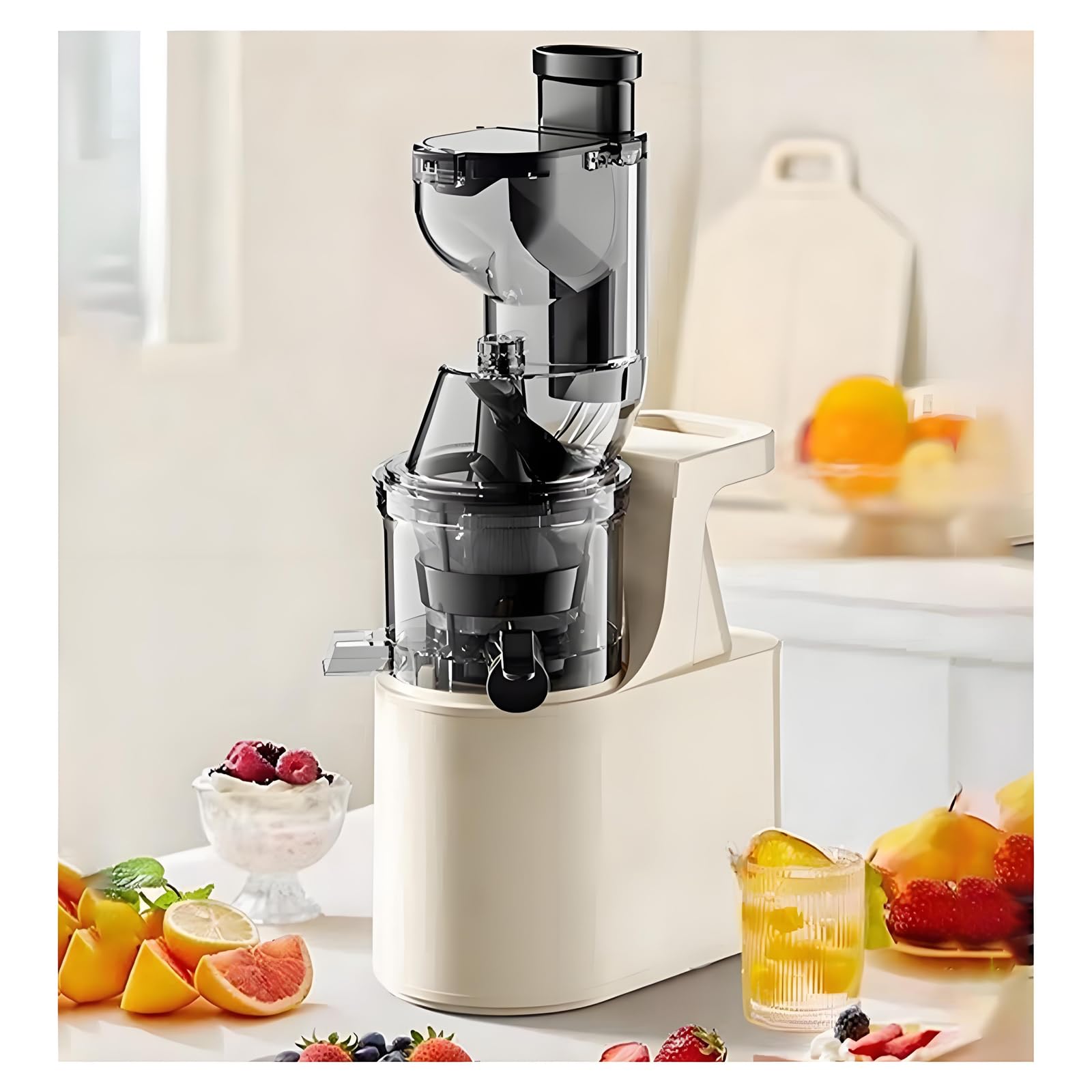 Centrifuga Frutta e Verdura, Tecnologia di Spremitura a Freddo Lento, EstrattoreFrutta e Verdura con 70mm Scivolo Largo, Adatto a Frutti Interi