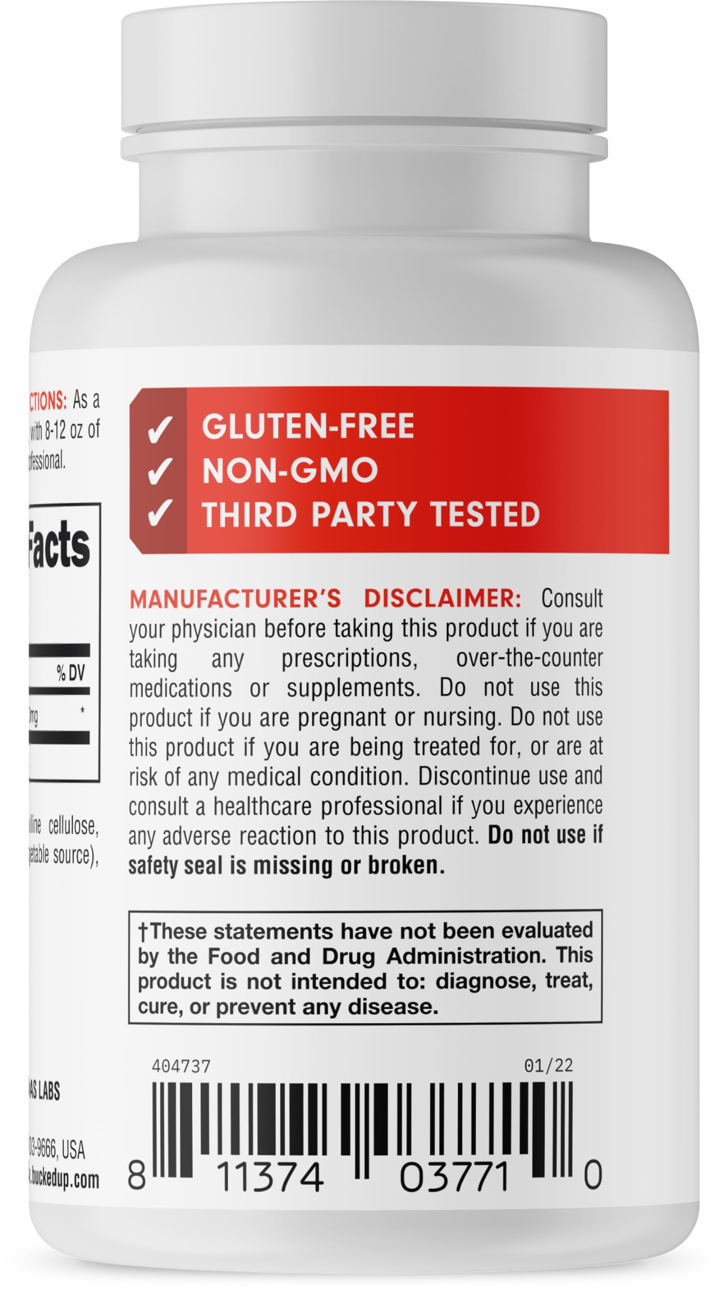 Amazon.com: Bucked Up Acetyl L-Carnitine 1000mg Per Serving, Supports Brain  Function Essentials (60 Servings, 120 Capsules) : Health & Household
