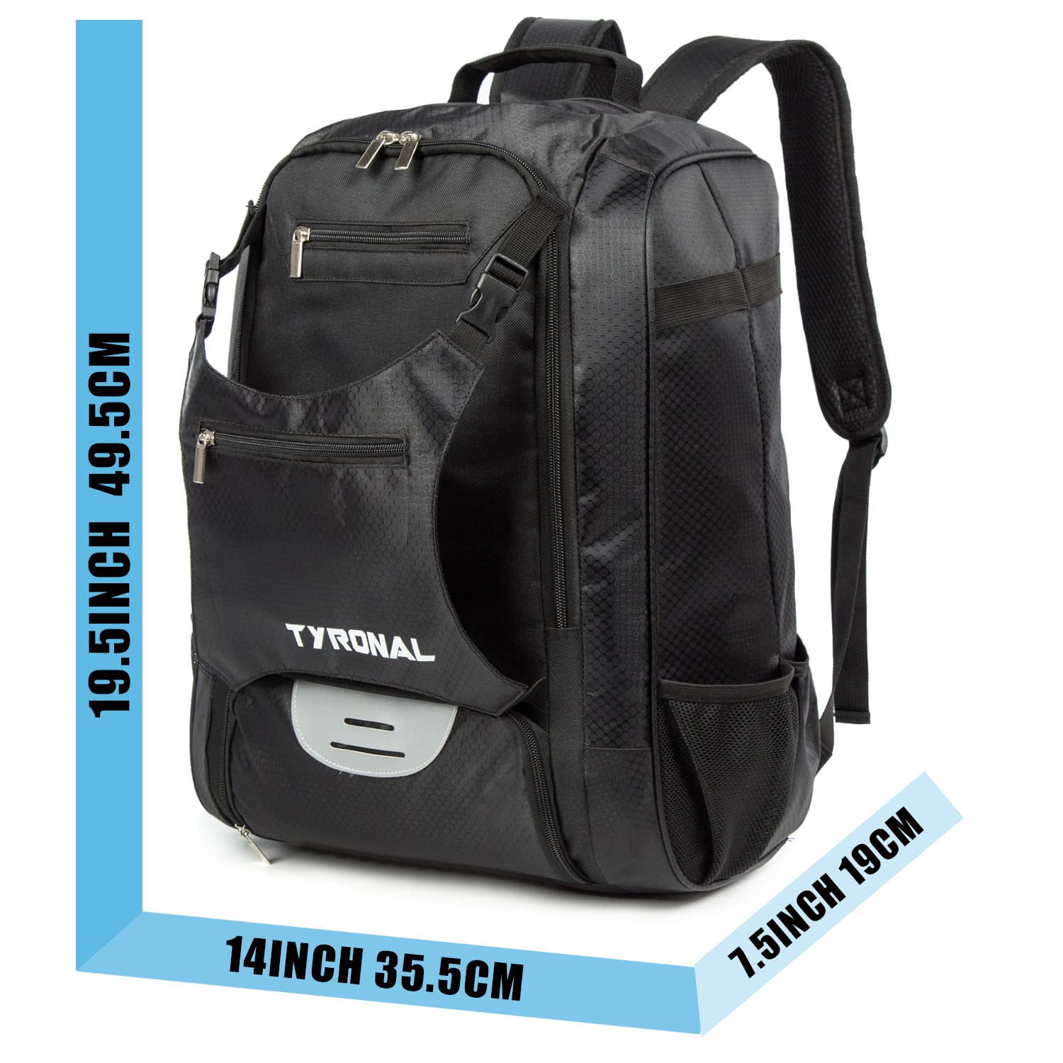 Sac de baseball pour adultes avec compartiment à chaussures, grande capacité pour 4 battes, casque, gants et crampons