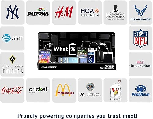 Miniatura 4 de KwikBoost Estante de carga para teléfono celular de montaje en pared, estación multidispositivo con 8 puertos, compatible con Apple iPhone, iPad,