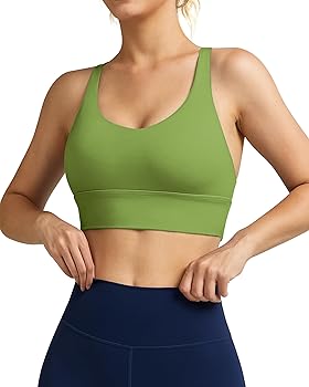 Salsation Criss Cross Bra Green Tiedy（M） GYM RAINBOW Women's Strappy Longline Sports Bra Crisscross