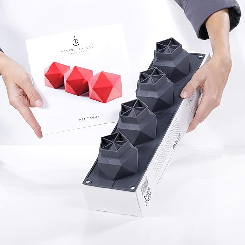 Molde para hornear pastelería de silicona ORIGINAL para pastel de mousse Pentágono por chef pastelero de fama mundial Dinara Kasko