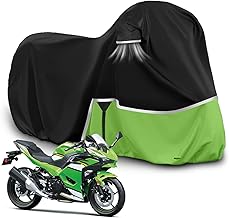 Waterproof Motorcycle Cover Replace for Kawasaki Ninja 400 500 650 Z900 Zx6r Street Without Trunk Models, 420D Oxford Cloth Motorcycle Cover for Snow Rain Dust Protection
