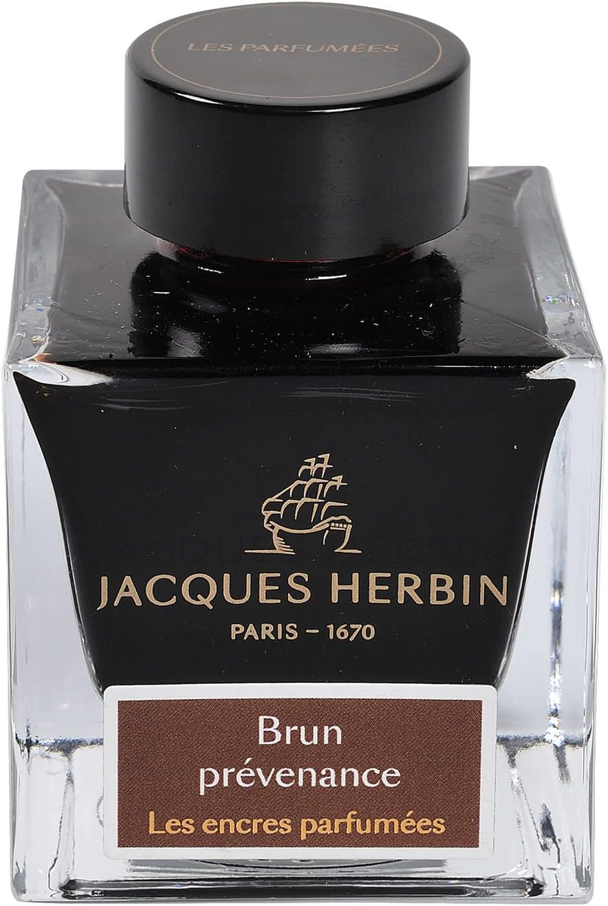 Herbin Hbj14747 Jack Scented Ink, 1.7 fl oz (50 ml), Brown/Charity, for Fountain Pen, Glass Pen, Dip Pen