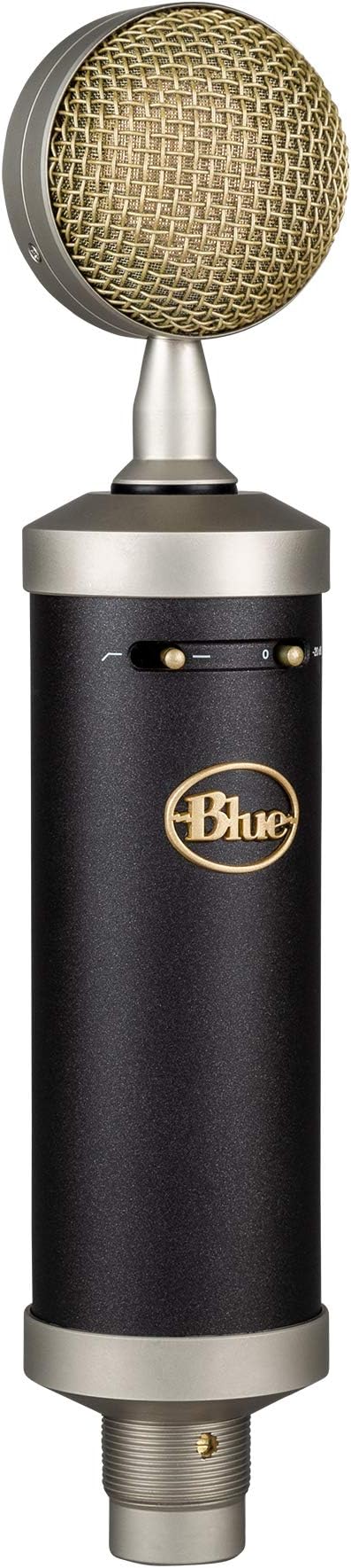Blue Baby Bottle SL XLR Cardioid Condenser Microphone for Pro Recording, Streaming, Podcasting, Gaming, with Large Diaphragm, Shockmount, Low Cut Switch, Warm Vintage Sound, Protective Case - Black