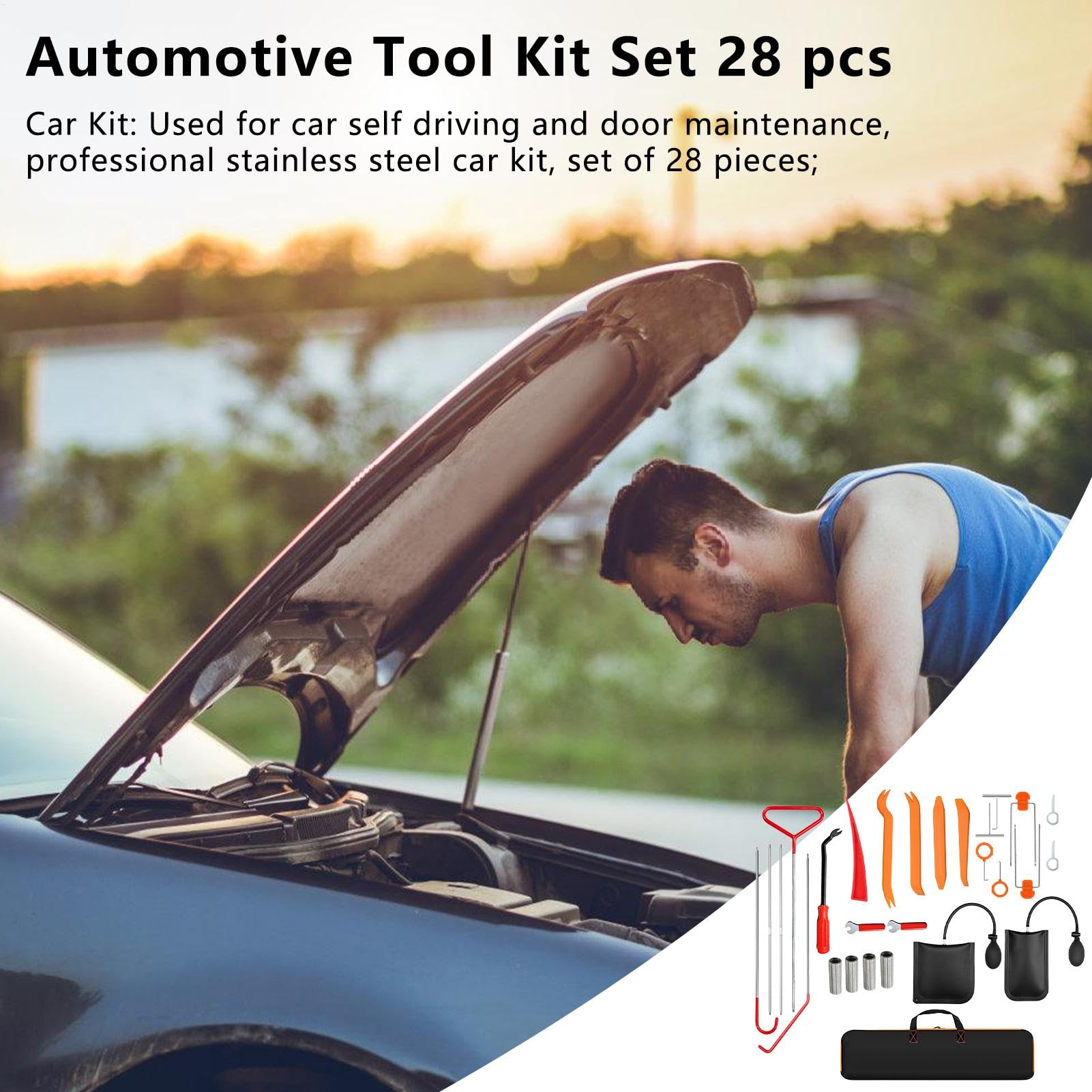 Set di attrezzi per auto, set di attrezzi per meccanici per auto