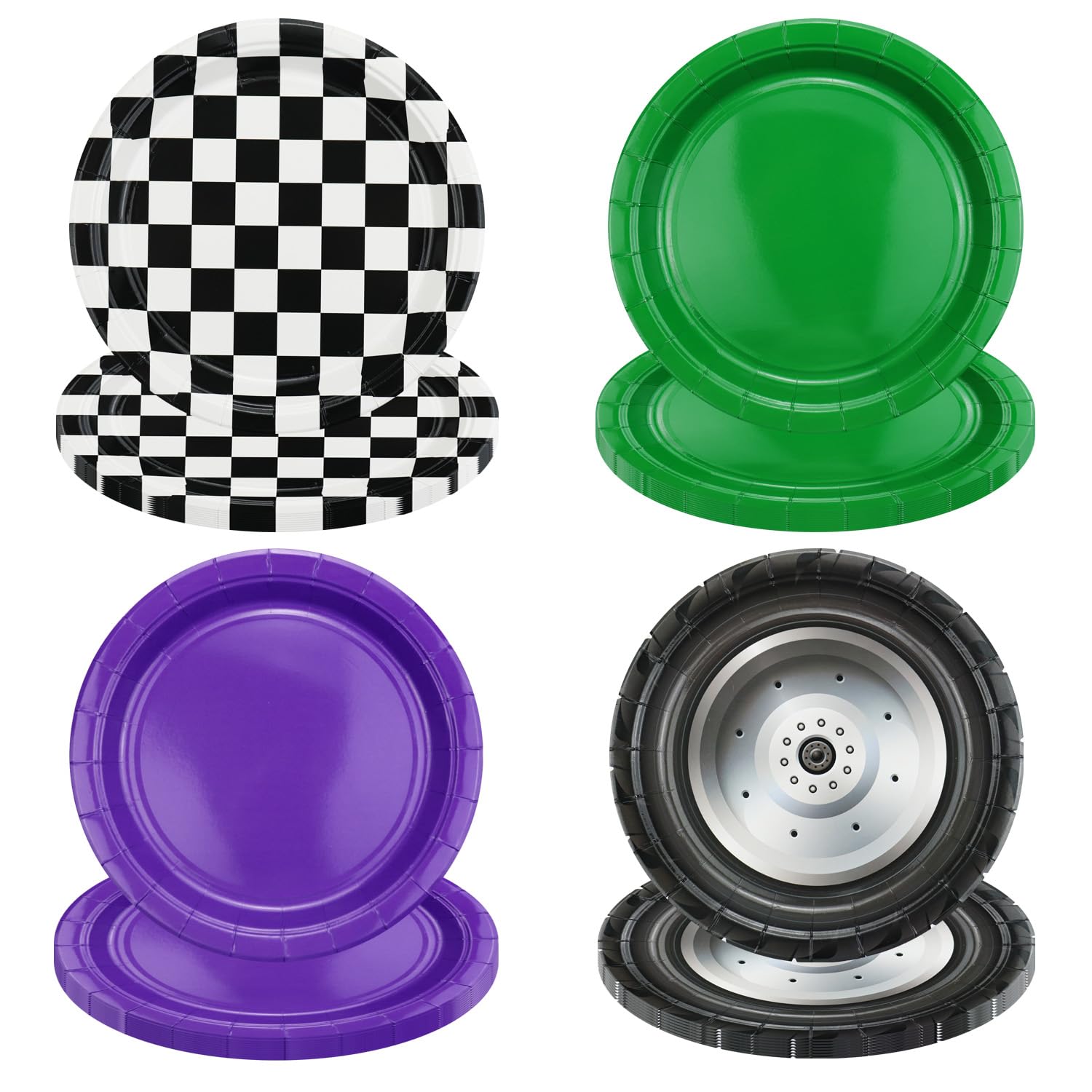 Glow in the Dark Plates - Neon Party Decorations -8
