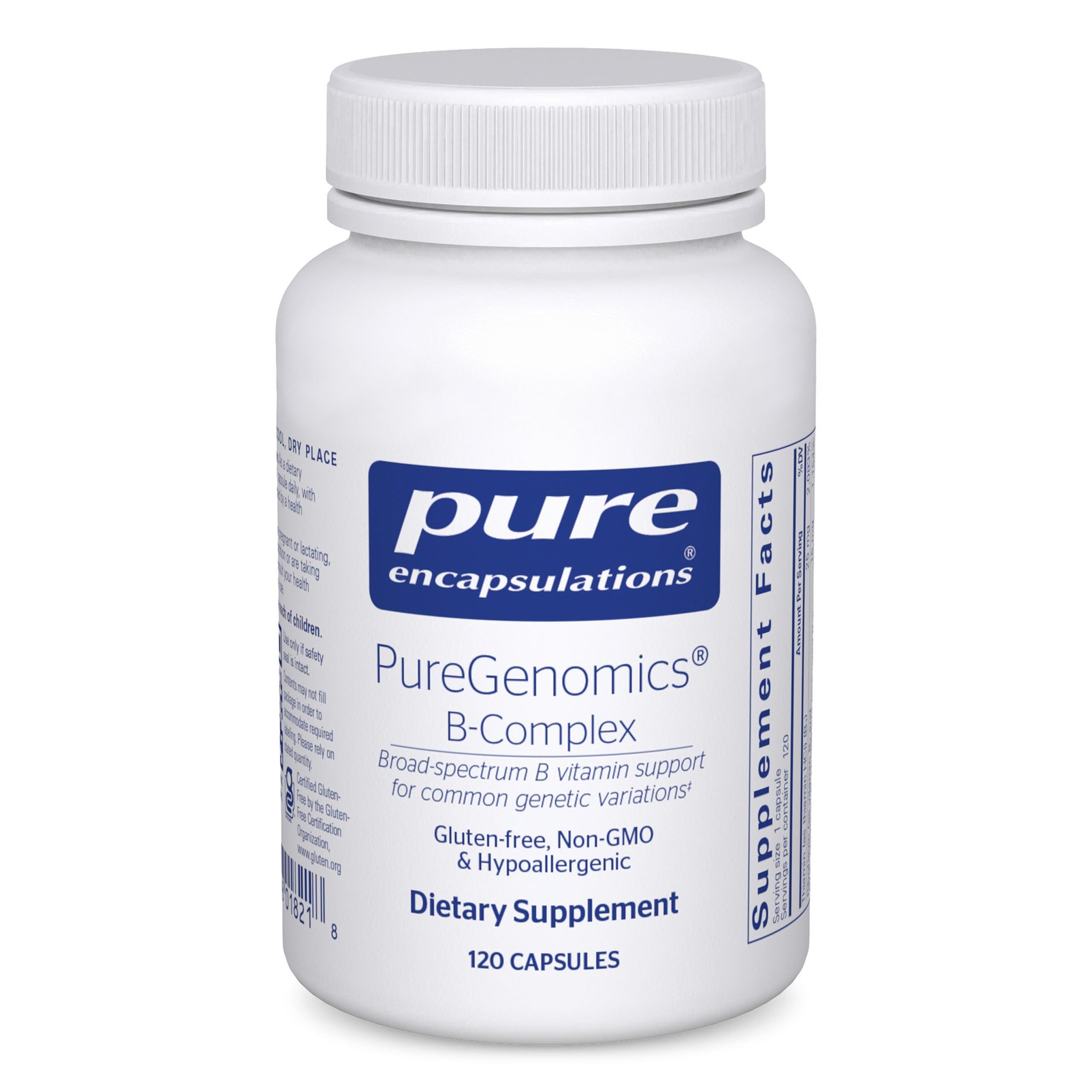 Pure EncapsulationsPureGenomics B-Complex - Broad Spectrum B Vitamin Support for Genetic Expression, Cellular Function, Hormone Production & Energy Metabolism* - with Vitamin B12 & B6-120 Capsules