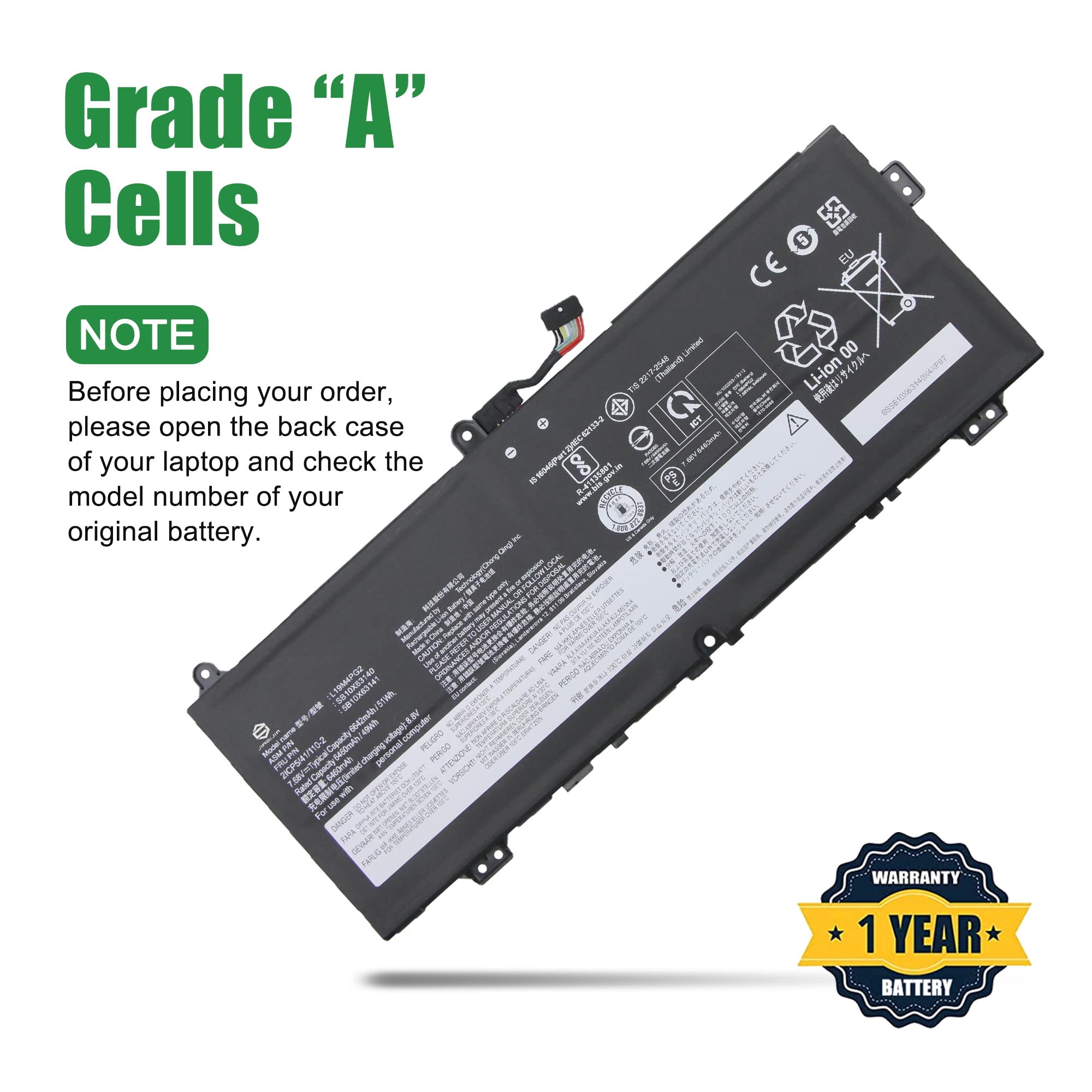 Amazon.com: JIAZIJIA L19M4PG2 SB10X63140 5B10X63141 Battery