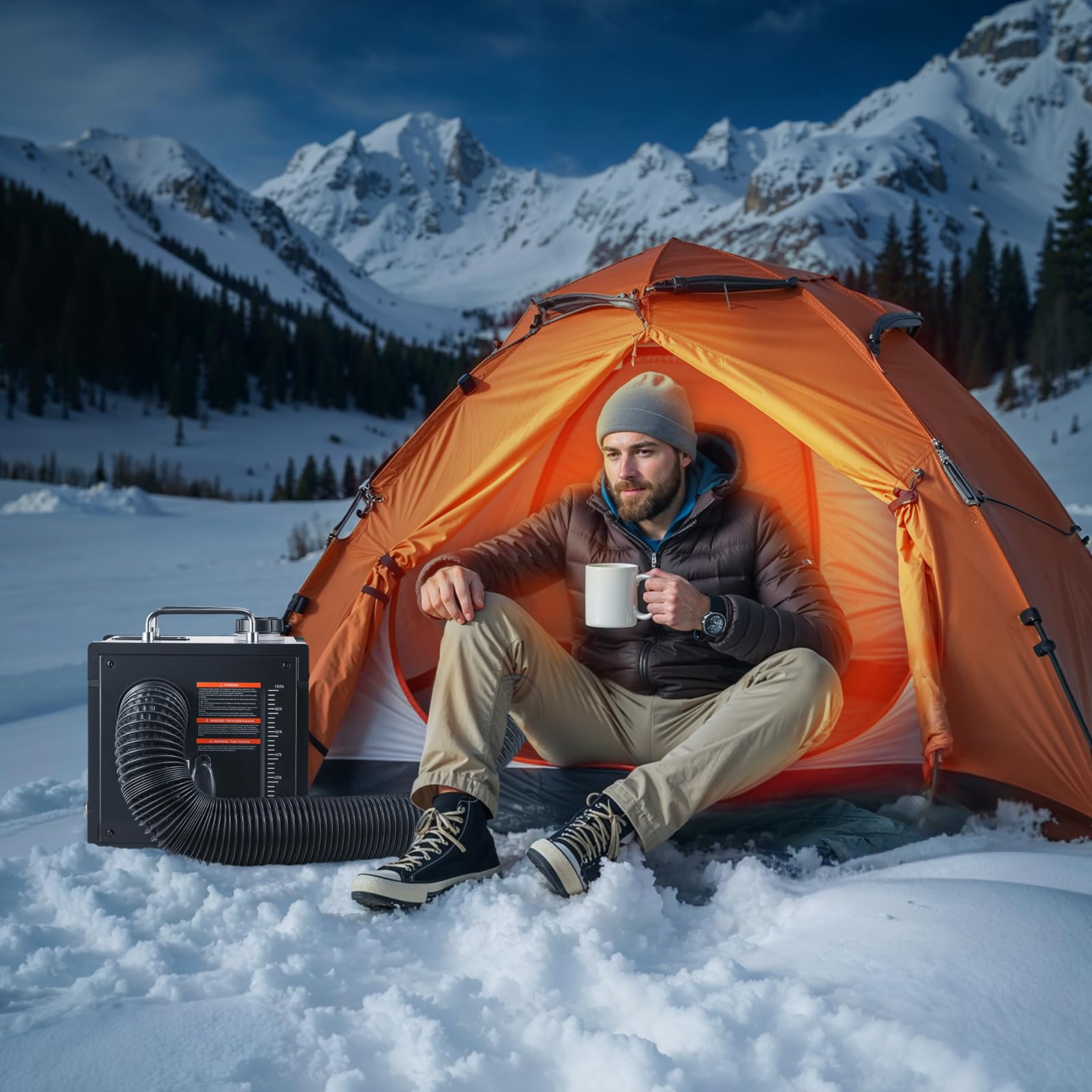 VEVOR Calentador Diésel de 8 kW, Todo en Uno, Portátil, con Control por Aplicación Bluetooth, Mando a Distancia y Pantalla LCD, para Camiones, Furgonetas, Autocaravanas, Caravanas y Garajes, 7 L