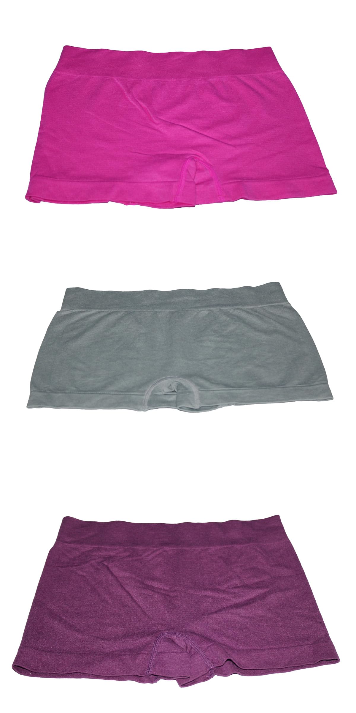 Mid Waist Boy Shorts Panty with- B-Dark Blue,Purple Wine & Dark Purple Baby Pink-image-10