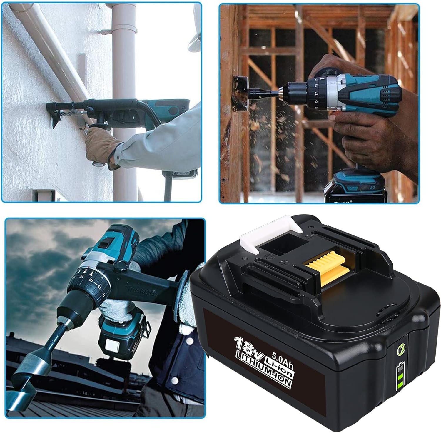 Onе-Dау Sаlе: Uр tо 60% оƒƒ 2-Pack 5000mAh BL1850B Battery for Makita 18V Lithium ion Battery Replacement for BBL1815N BL1820 BL1830 BL1840 BL1845 BL1850 BL1850B-2 LXT-400 18-Volt Batteries