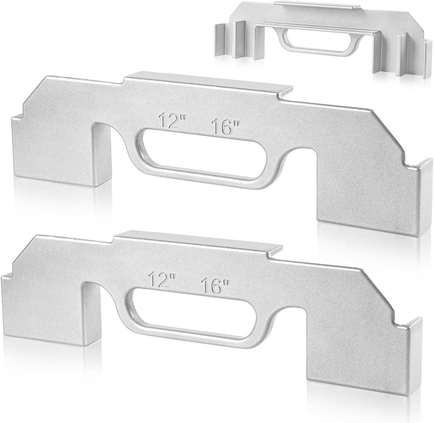 (2 Pack)3 in 1 Framing Tools, 12", 14" & 16" On-Center Stud Layout Tool, 100% Cast Aluminum Framing Spacing Tool, Precision Wall Stud Framing Tool